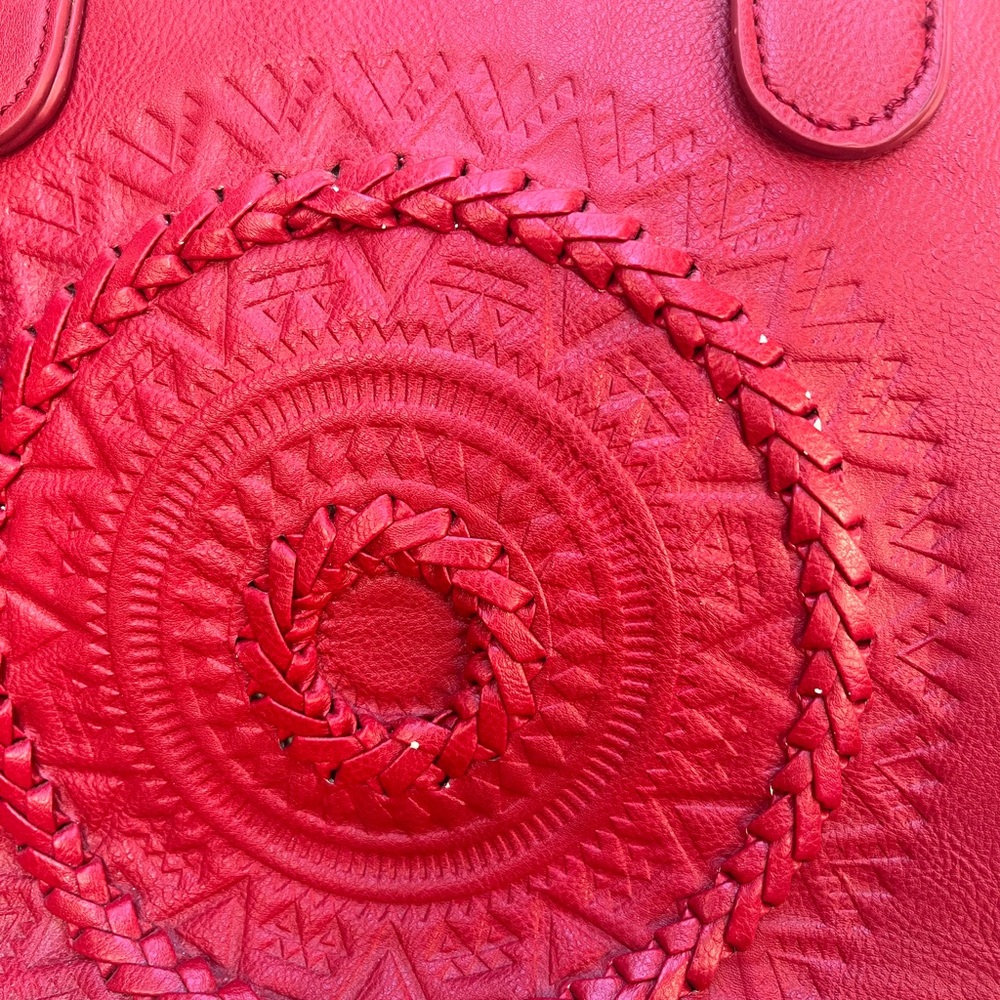 Desigual Red Embroidered Bandana Shoulder Bag - Picture 4 of 7